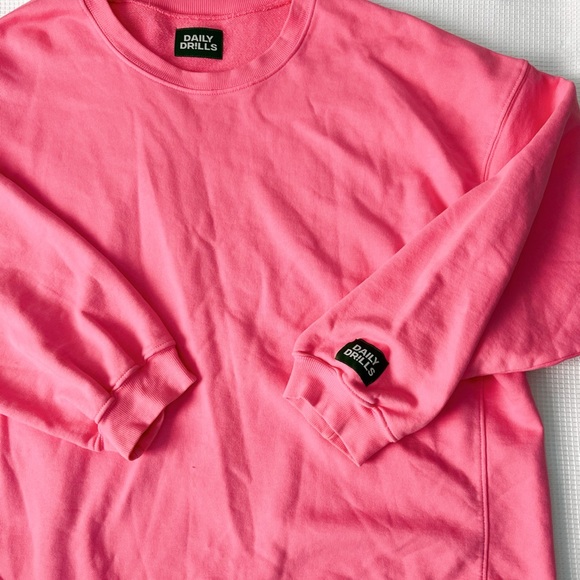Daily Drills Oversized Crewneck Sweatshirt Pink - Picture 10 of 10